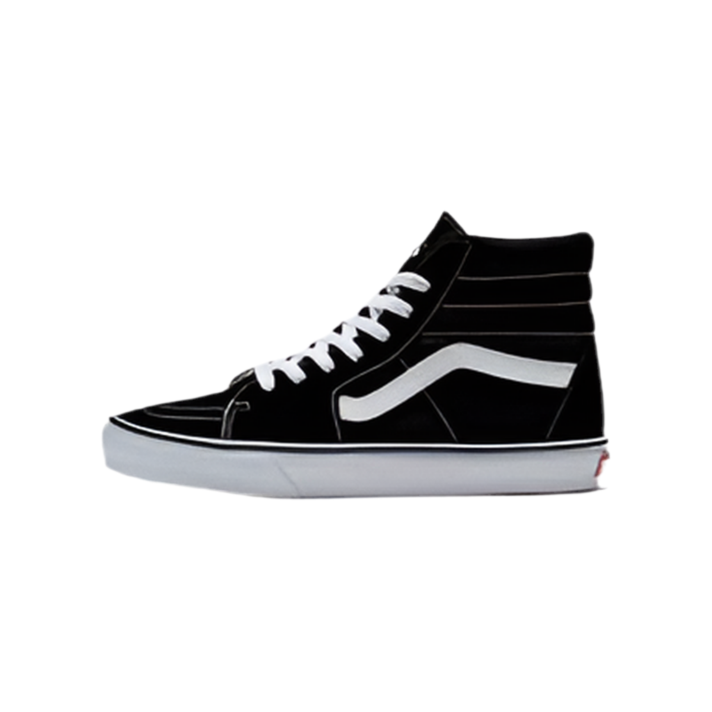 Vans 'Sk8-Hi' Shoes - Black/Black/White