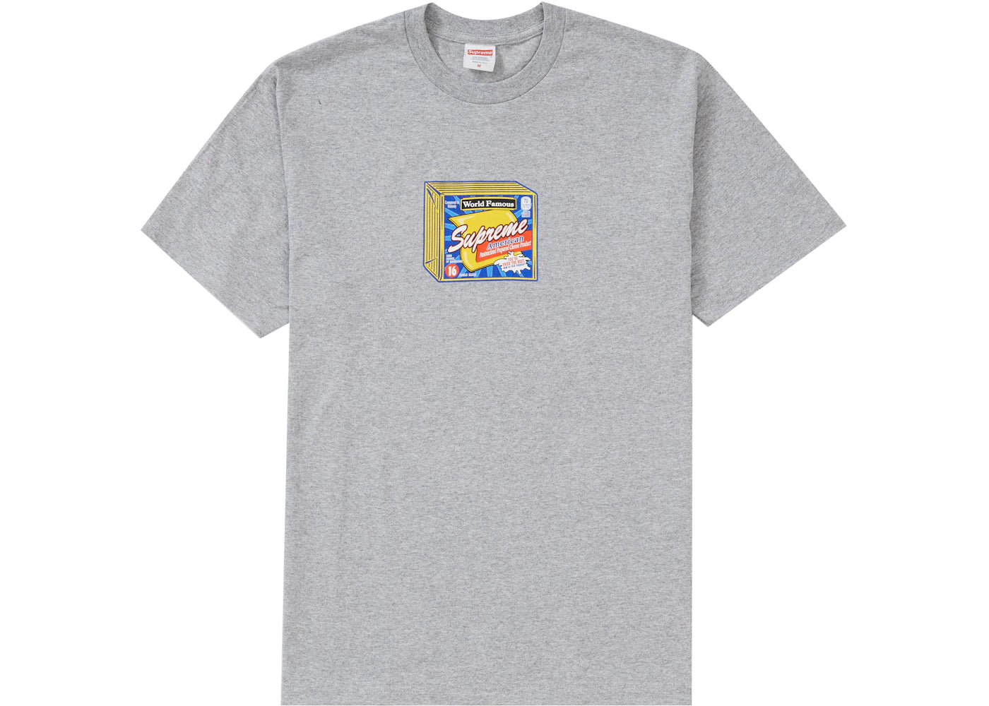 Supreme 'Cheese' Tee - Heather Grey