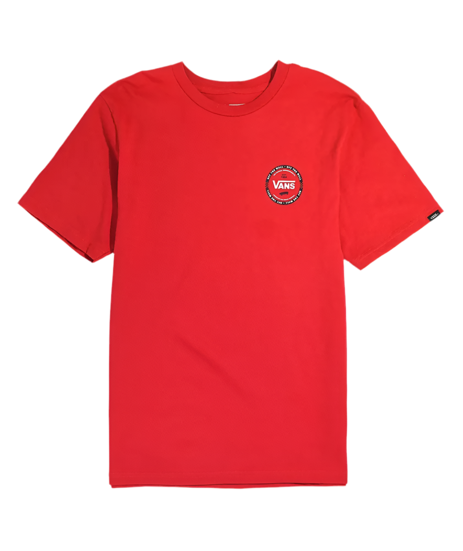Vans 'Logo Check' Tee - Red (KIDS)
