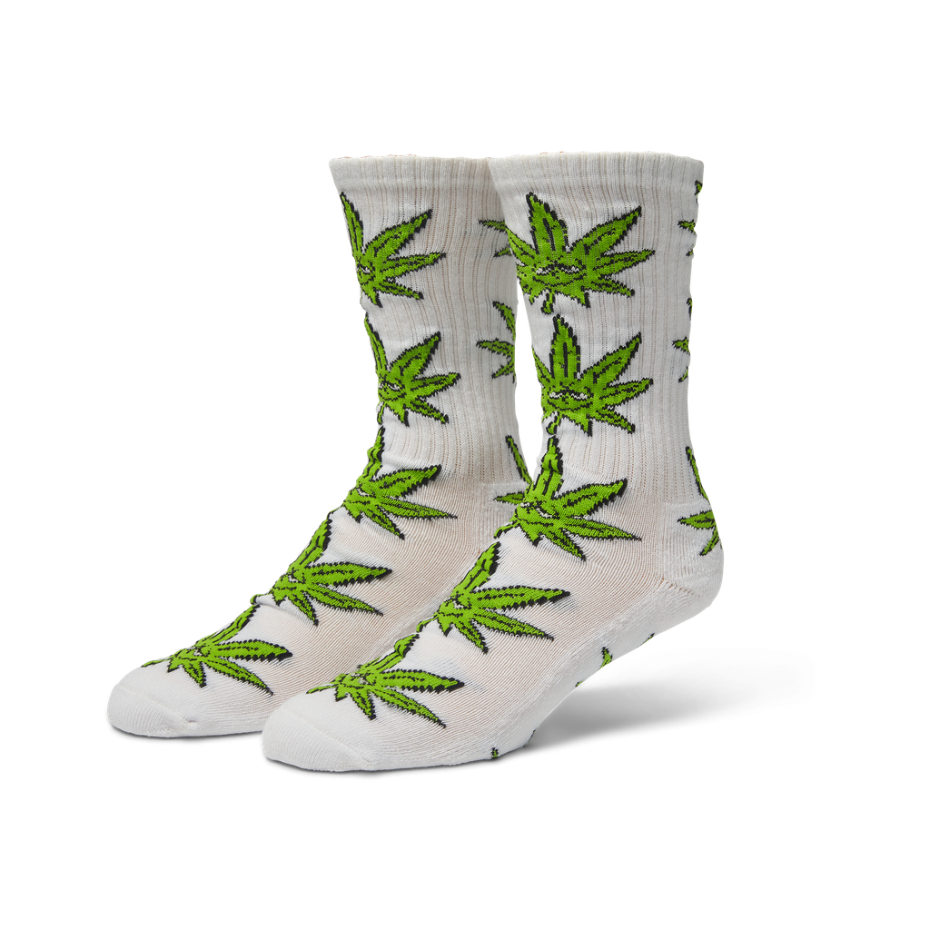HUF 'Green Buddy' Crew Socks - White