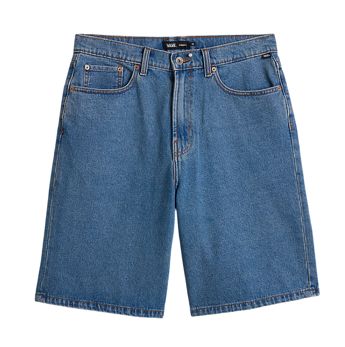 Vans 'Check-5 Baggy Denim' Shorts - Stone Washed Blue (Brown Patch)