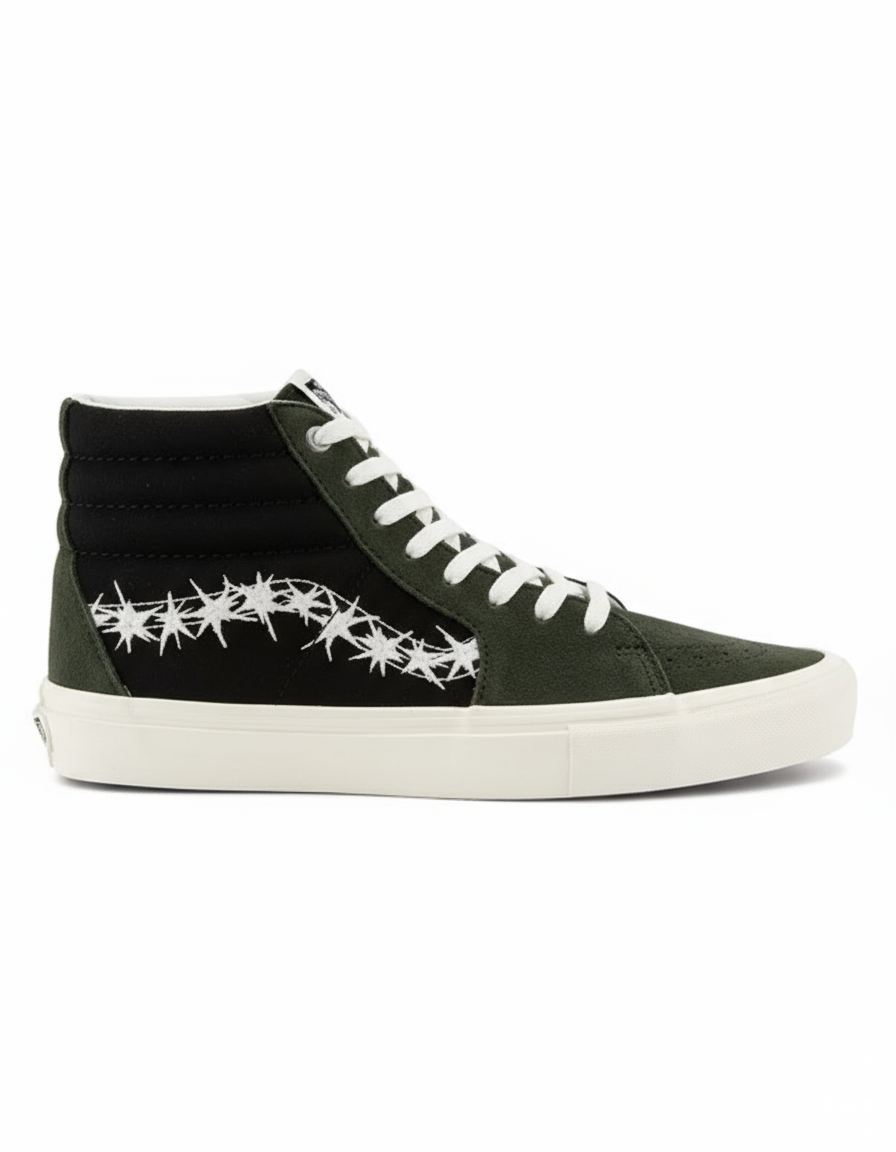 Vans 'SK8-Hi' Shoes - Splatter Green/Black