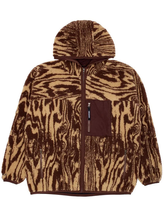 GX1000 'Hooded Sherpa' Jacket - Beige/Brown