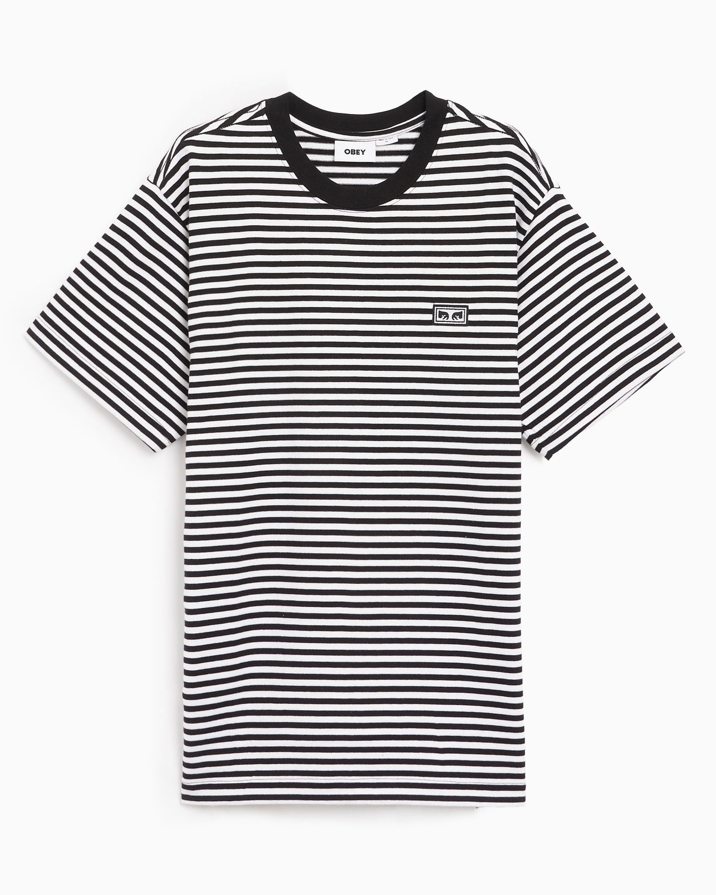 Obey 'Established Works Eyes Stripped' Tee - Black/White