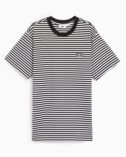 Obey 'Established Works Eyes Stripped' Tee - Black/White