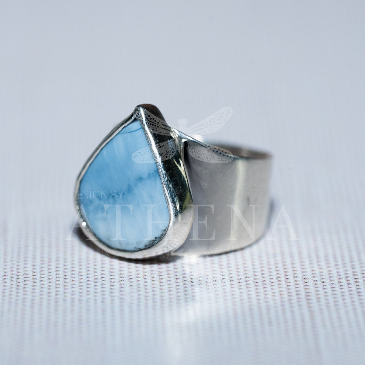 Sky - Blue Opal Ring — Sterling Silver, Bold Statement Piece