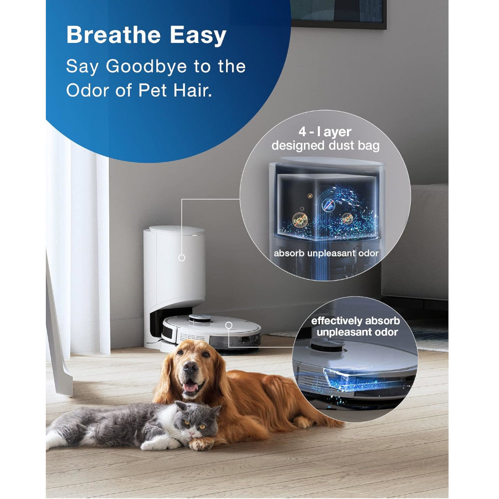 ECOVACS DEEBOT N10 Plus Robot Vacuum and Mop Combo with Auto-Empty Station - Factory serviced with Home Essentials warranty