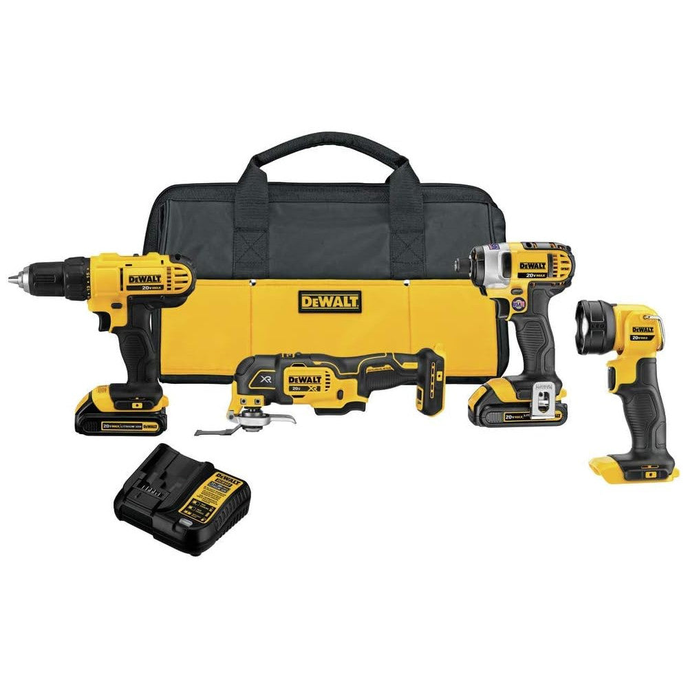 DEWALT DCK444C2 20V MAX* Cordless 4-Tool Combo Kit - Refurbished with Dewalt Warranty - DCK444C2