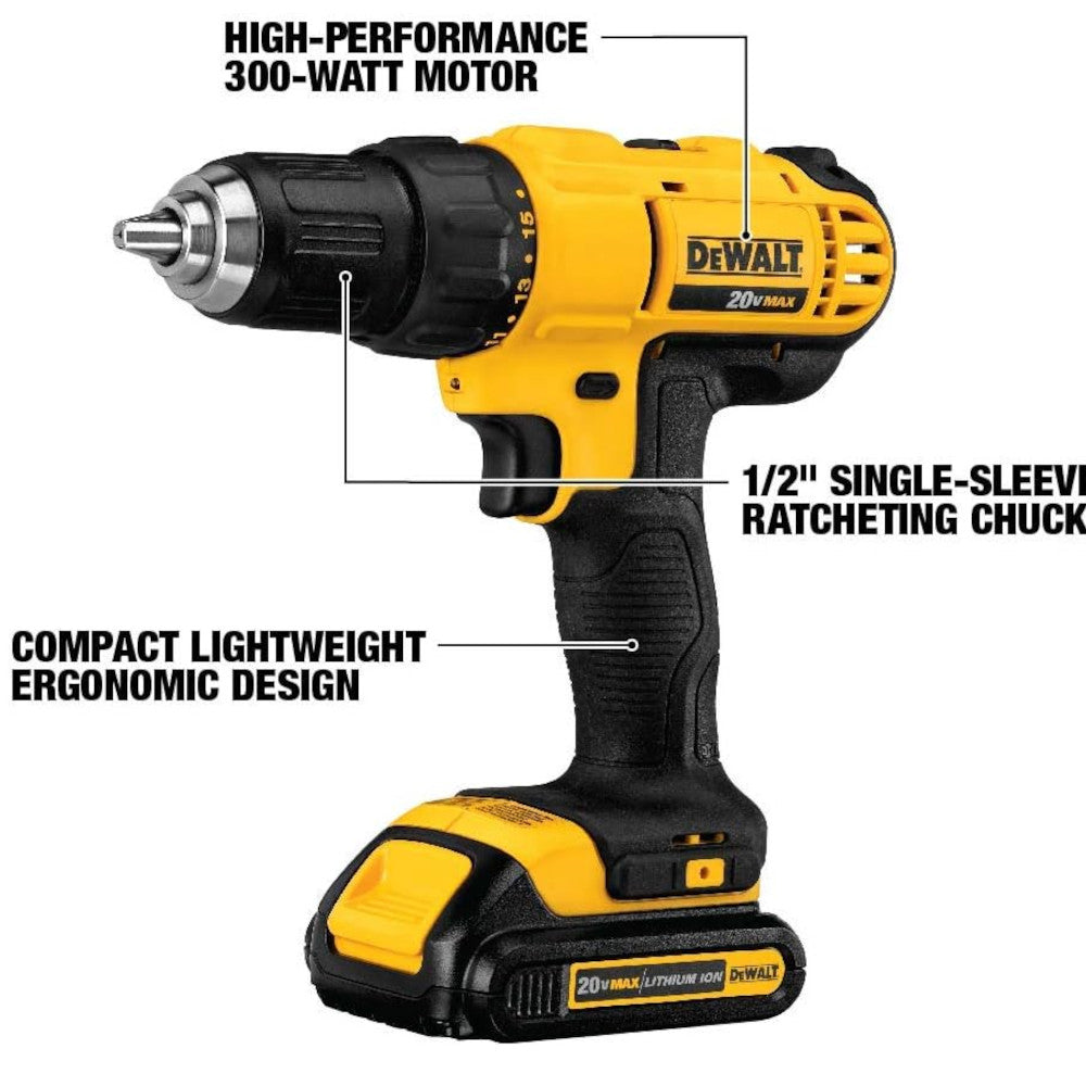 DEWALT DCK444C2 20V MAX* Cordless 4-Tool Combo Kit - Refurbished with Dewalt Warranty - DCK444C2