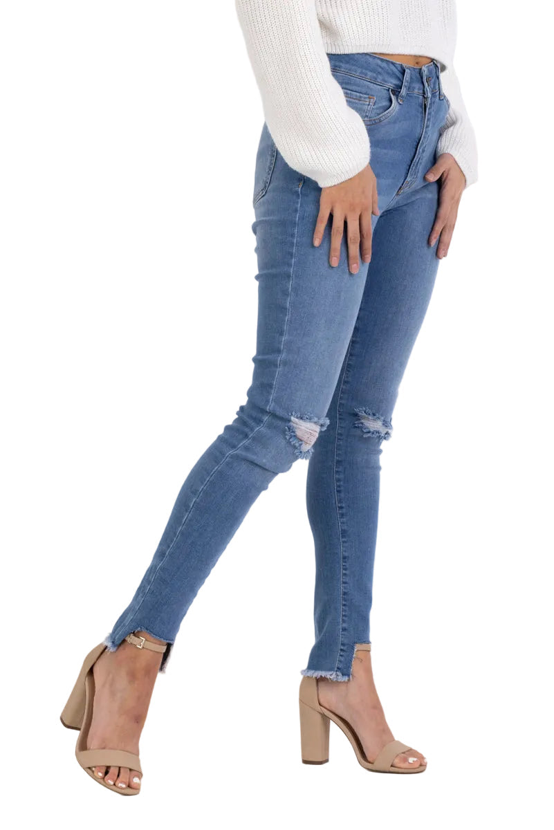 Dorée Design 'Aretha' Skinny Fit Jeans - Blue Ripped (Women’s)