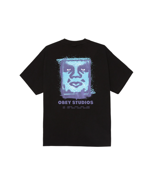 Obey 'Chalky Icon' Tee - Black