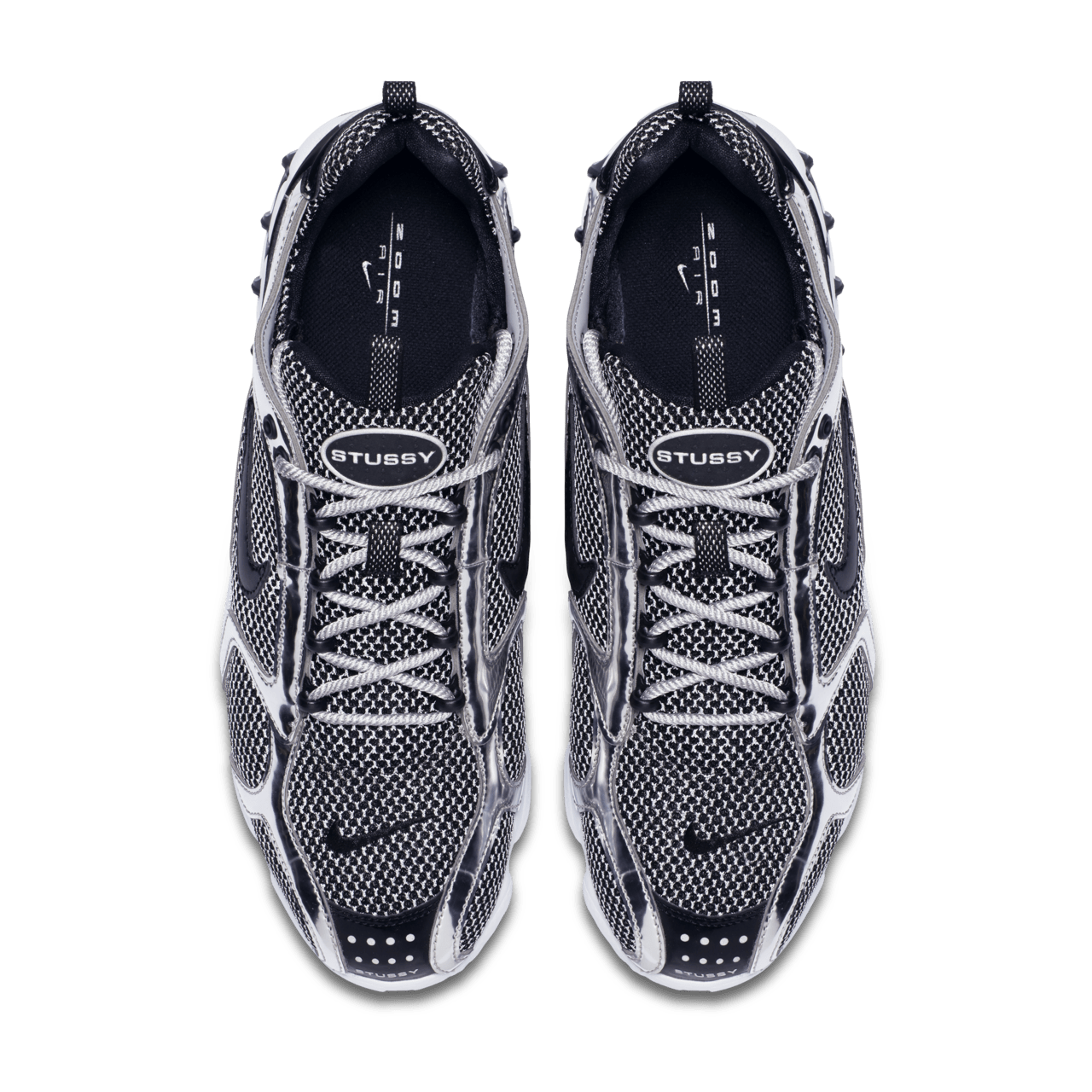Nike x Stüssy 'Air Zoom Spiridon Cage 2' Shoes - Pure Platinum