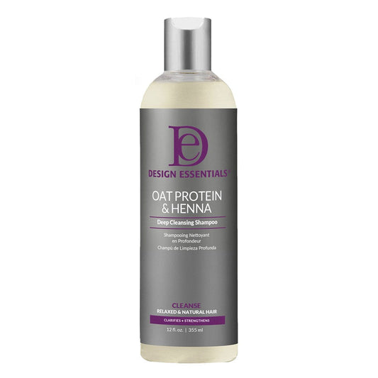 DESIGN ESSENTIALS OAT PROTEIN & HENNA DEEP CLEANSING SHAMPOO 12OZ