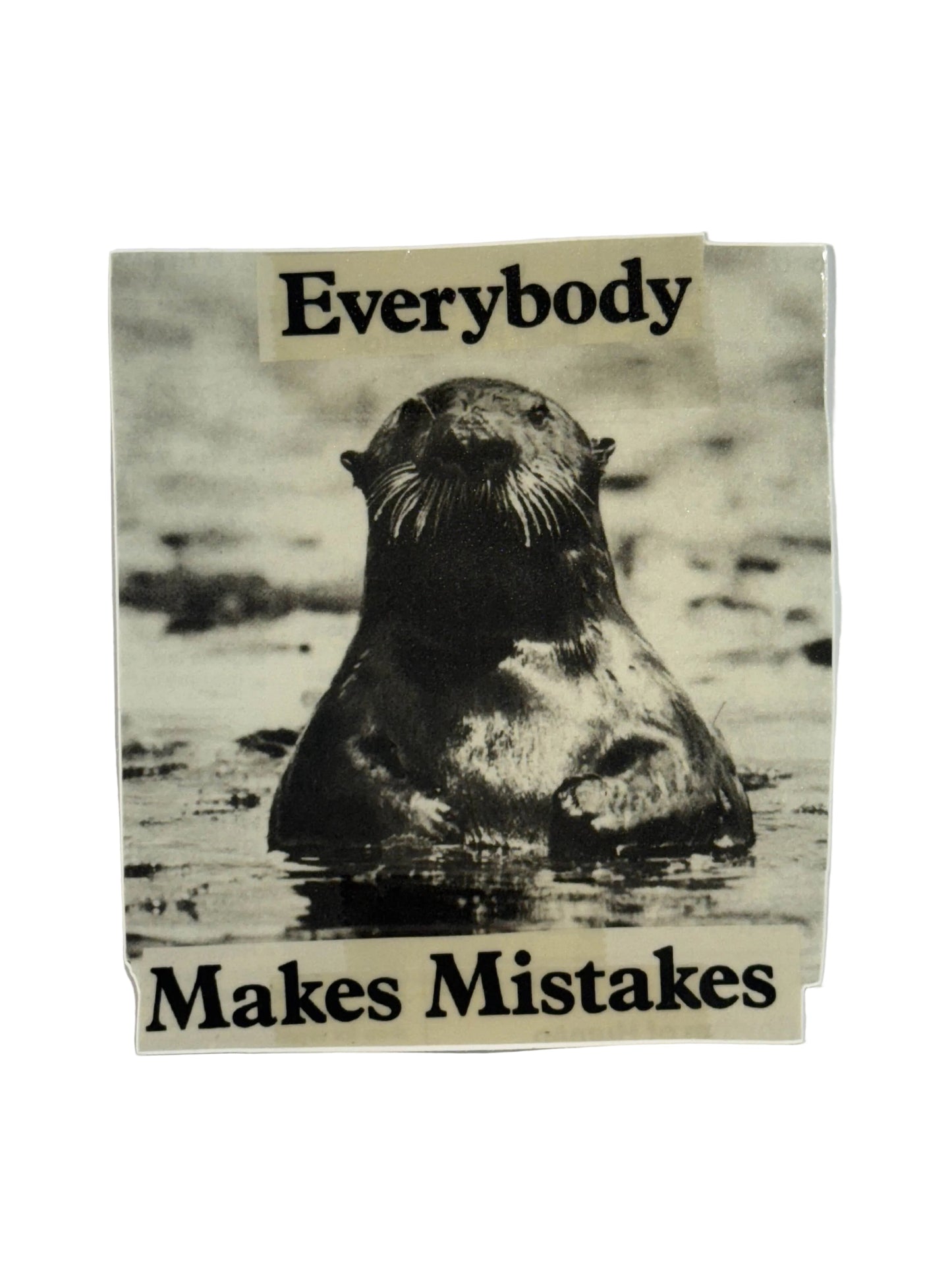 Baker 'Everybody Makes Mistakes' Sticker - Cream
