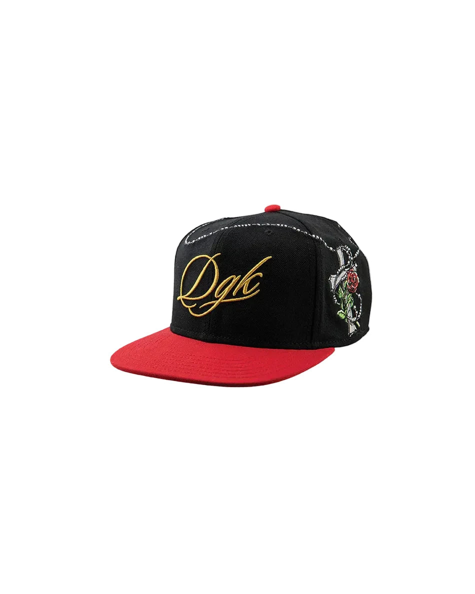 DGK 'Archangel' Snapback Cap - Black/Red
