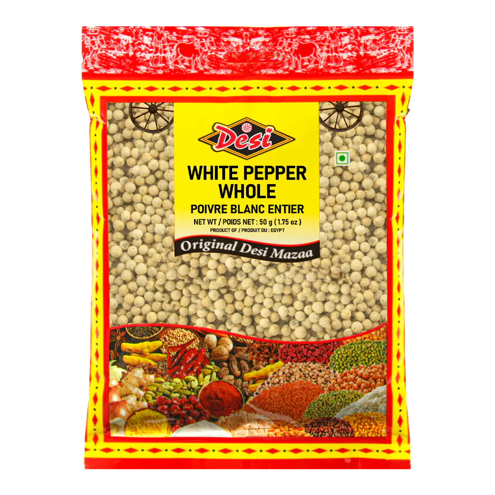 Desi White Pepper Whole 50g
