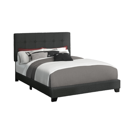 Base de lit double en tissu noir - Monarch (I5805F)