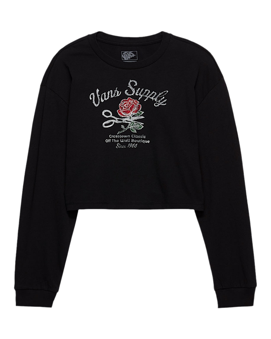 Vans 'Supply Boutique Crop Top' L/S - Black (Women's)