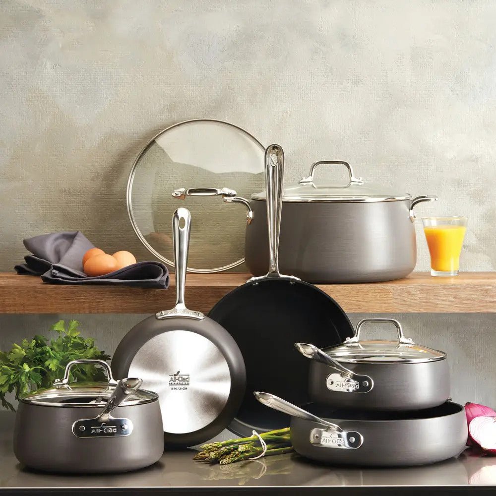 ALL CLAD E113SC64 HA1 Hard Anodized Nonstick Cookware 10PC Set - Kastor