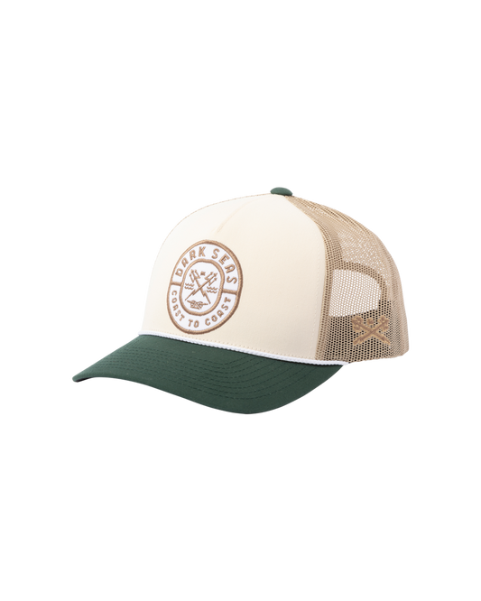 Dark Seas 'Lodgepole' Trucker Cap - Cream/Tan