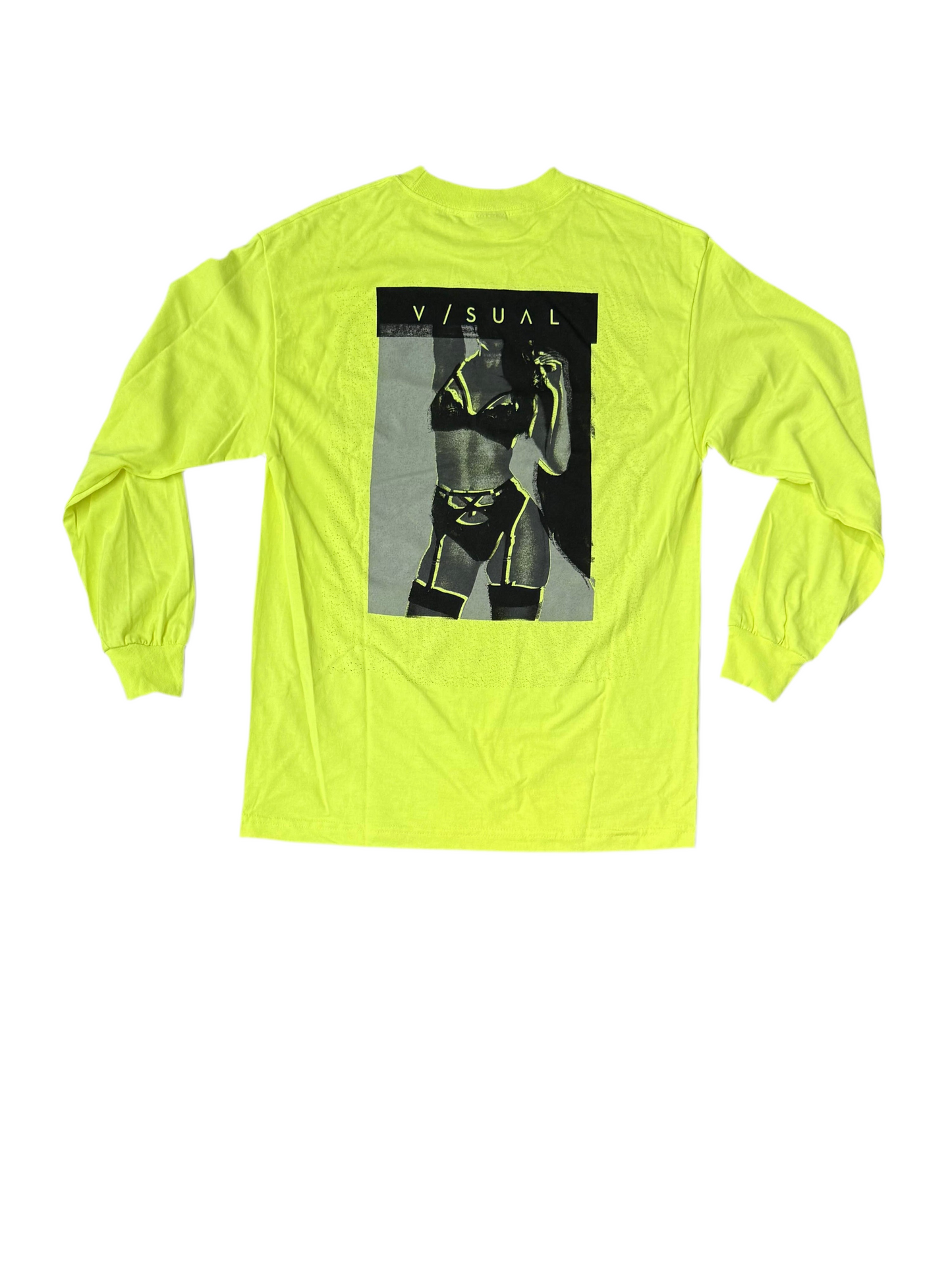 V/SUAL 'Box Logo' L/S Tee - Neon