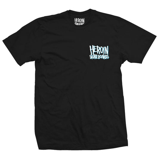 Heroin Skateboards 'Curb Killer Wide Boy' Tee - Black
