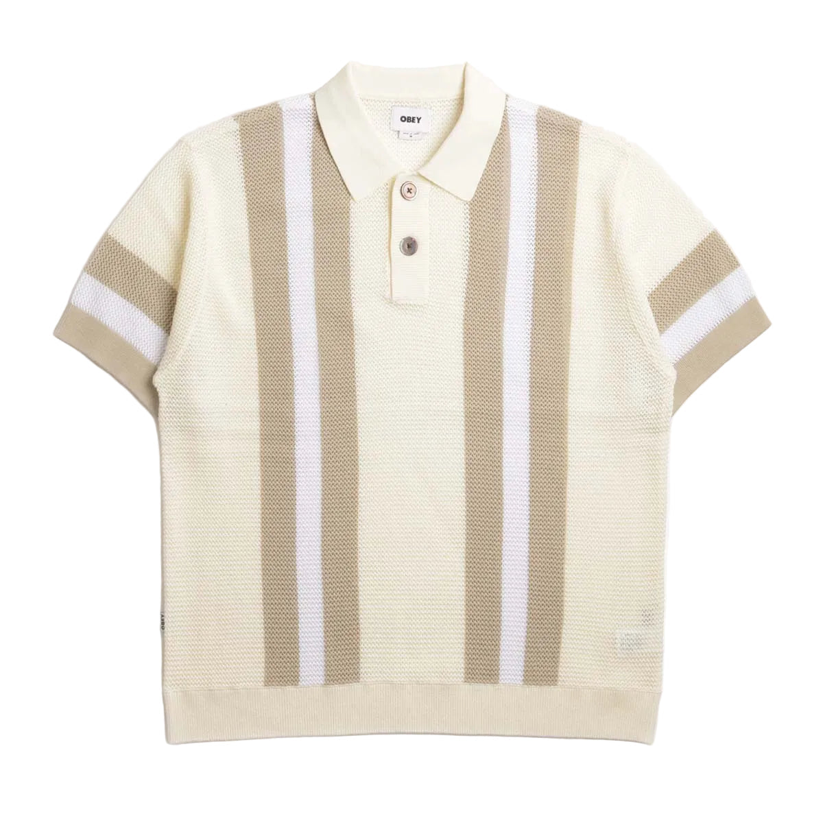 Obey 'Seth' Polo Shirt - Unbleached Multi