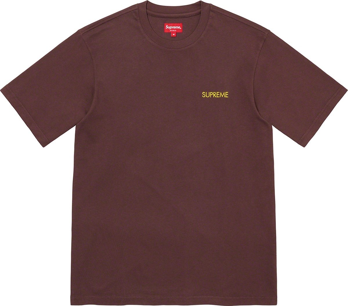 Supreme 'Washed Capital' Tee - Burgundy