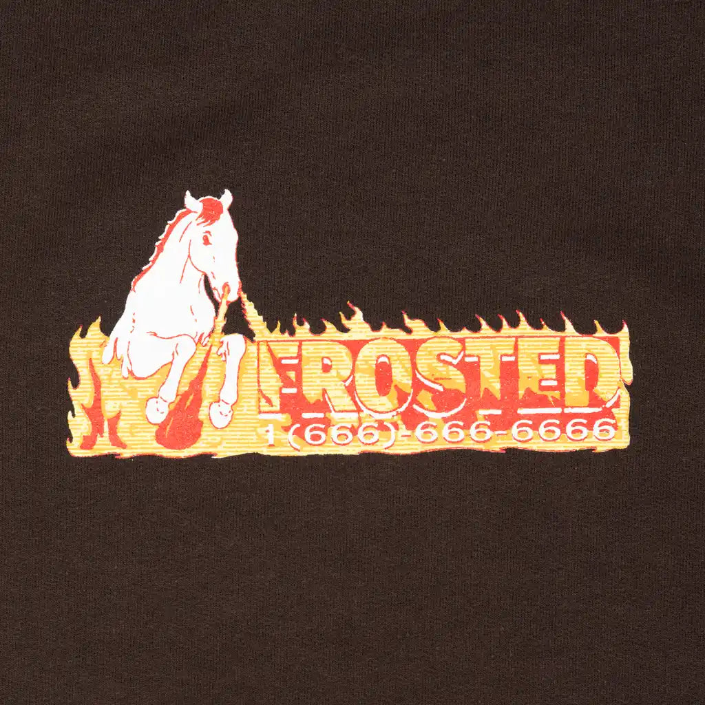 Frosted Skateboards 'Horse Box Logo' Sweatshirt- Brown