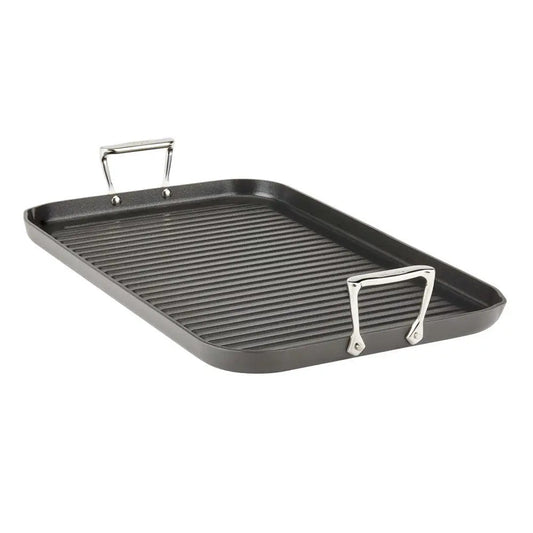 ALL CLAD E6524164 HA1 Hard Anodized Nonstick Cookware Double-Burner Grill 13X20IN
