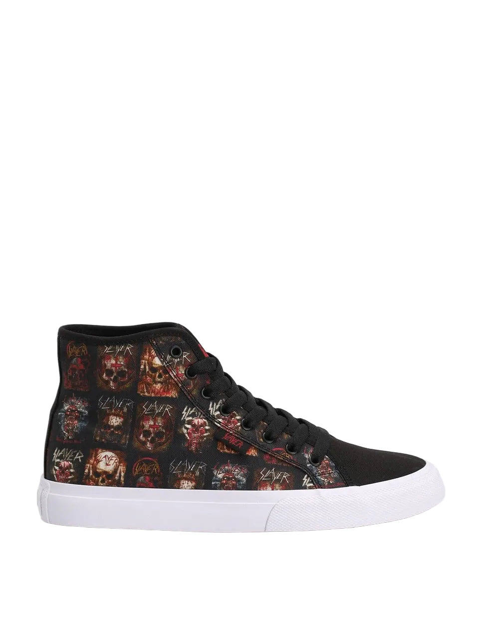 DC Shoes x Slayer 'Manual High' Shoes - Black/White Print