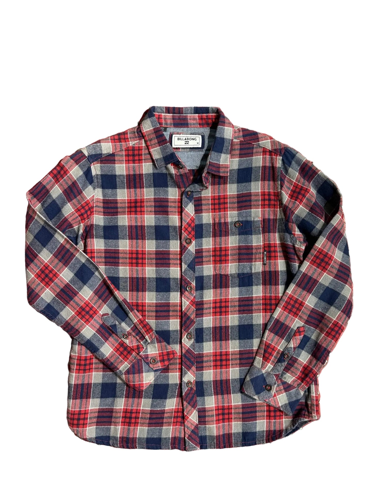 Billabong Flannel Shirt - Red/Grey/Blue (KIDS)