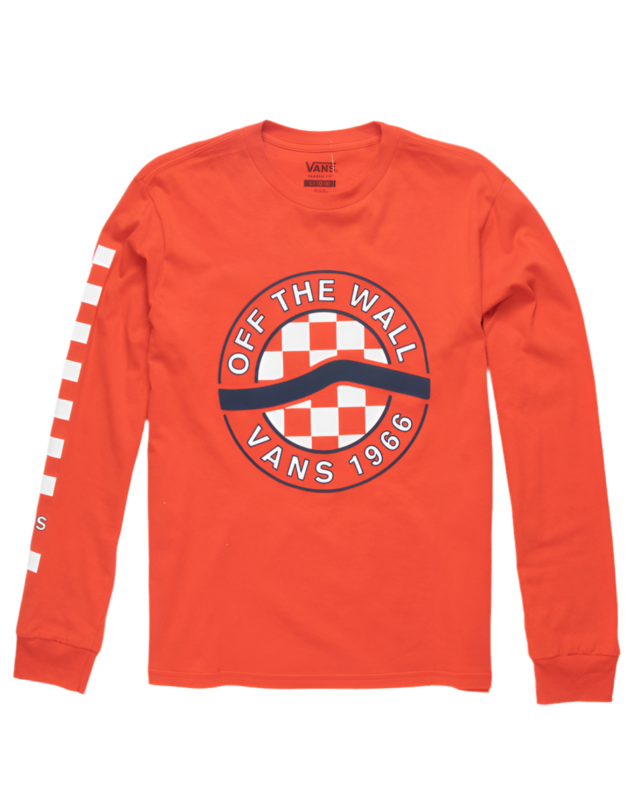 Vans 'Sidestripe' L/S Tee - Red (KIDS)