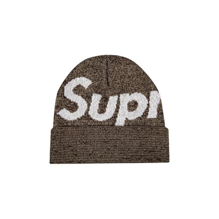Supreme 'Big Logo' Beanie - Brown Static