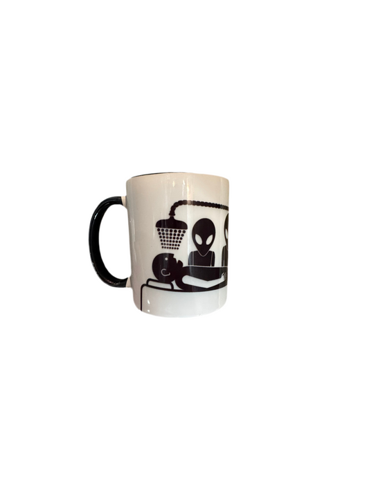 Alien workshop 'Brainwash' Mug - White/Black