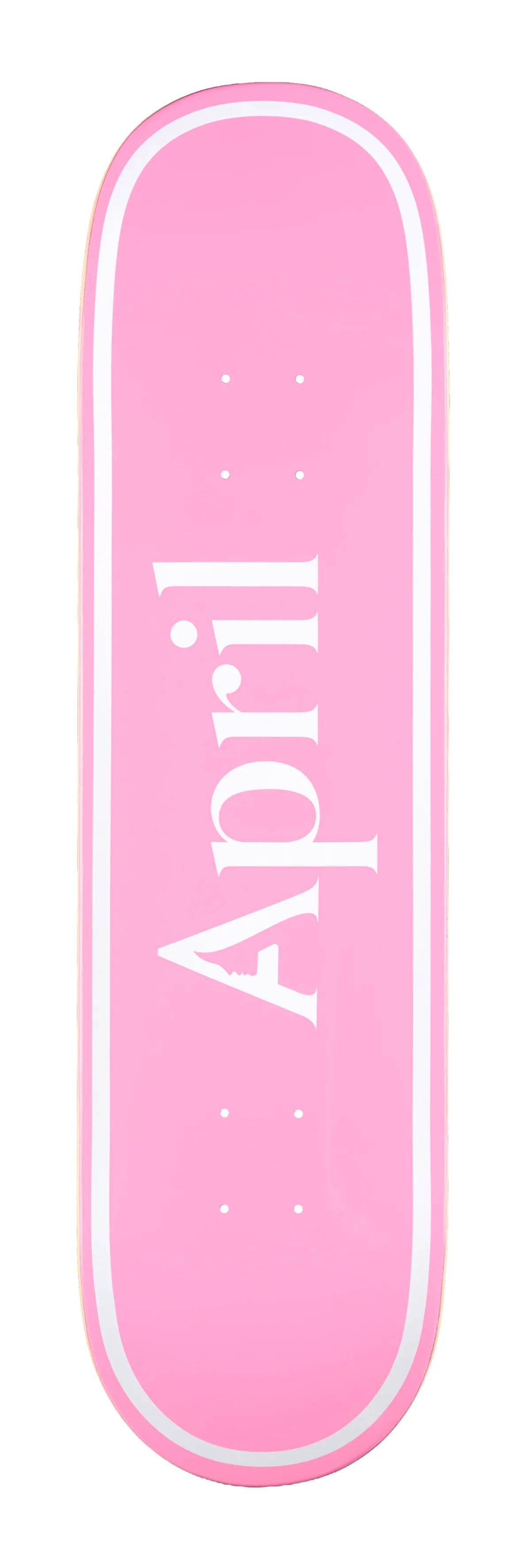 April 'OG Logo' Skate Deck - White/Pink