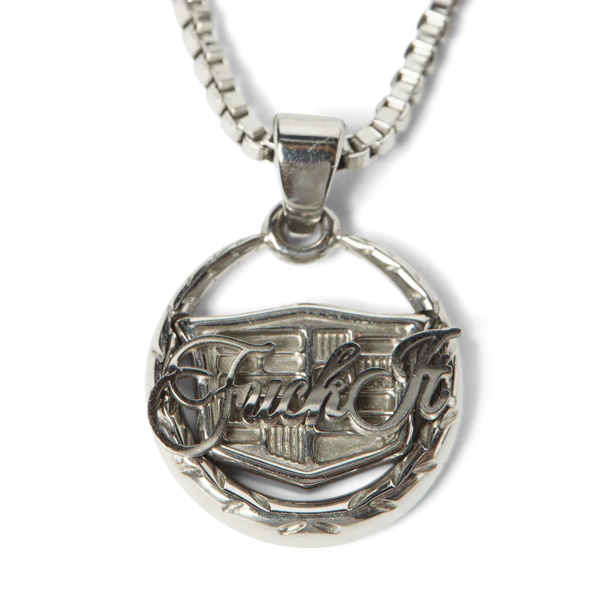 HUF 'Fuck It' Emblem Pendant - Stainless Steel