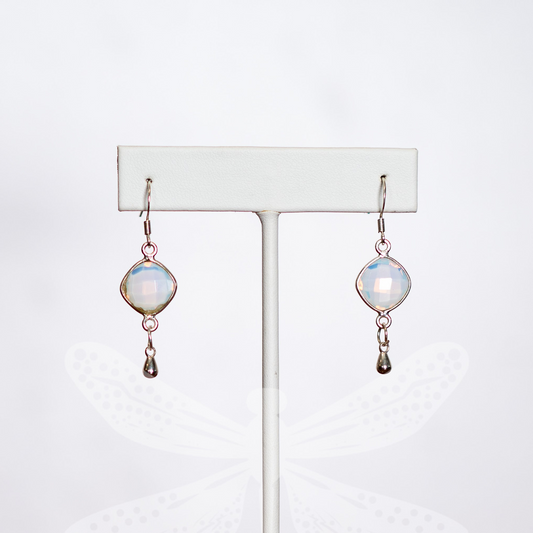 Moonlit Drift Earrings — Opalite in Sterling Silver