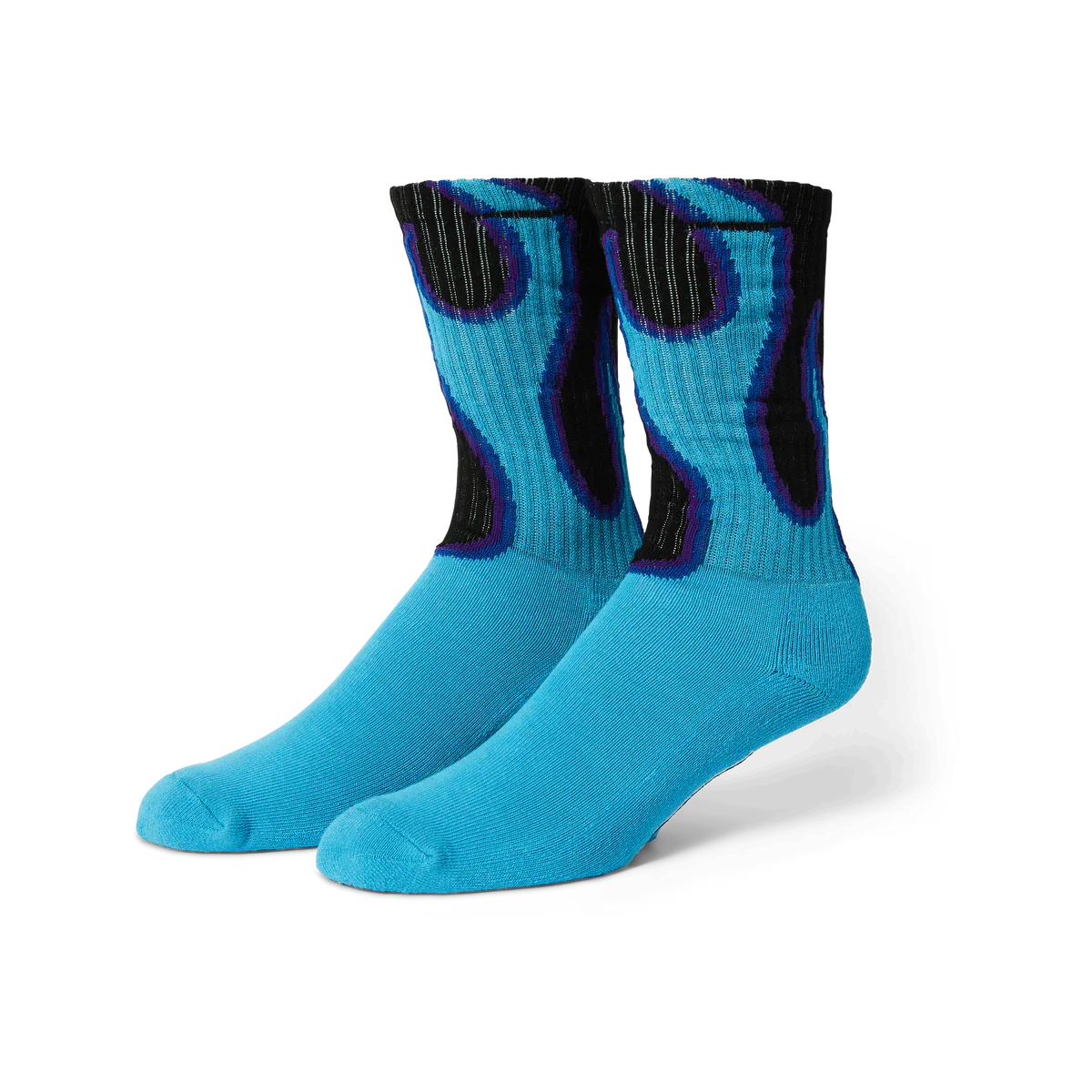 HUF 'Exhaust' Crew Socks - Black/Blue