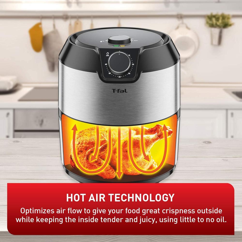 T-FAL Stainless Steel Easy Fry XL Air Fryer - Blemished package with full warranty - EY201D50