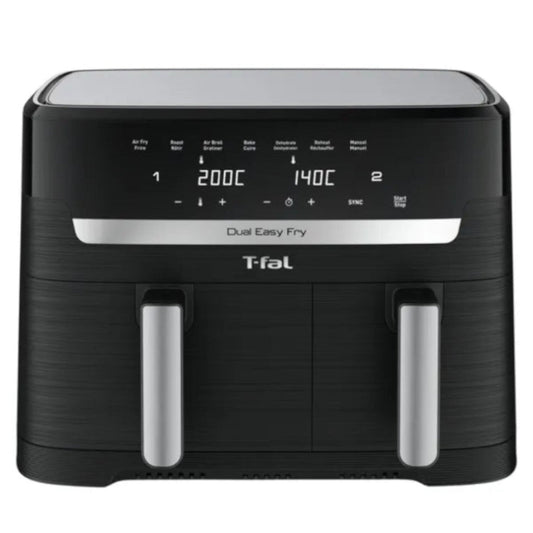 T-FAL EY901850 Dual Easy Fry Air fryer & Grill - Blemished package with full warranty