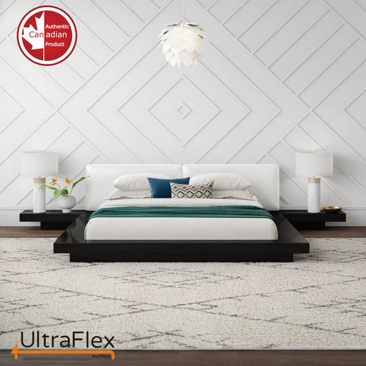 UltraFlex® DELIGHT - Soutien Orthopédique Avancé, Mousse Haute Densité Anti-pression, Soutien Rachidien Multi-Postures, Poches Anti-Transfert de Mouvement, Matelas Écologique CoolGel (Fabriqué au Canada)