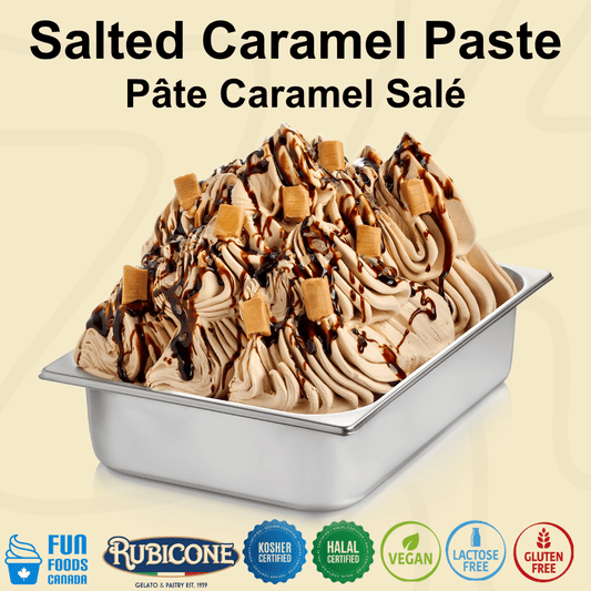 Pâte de caramel salé - Pâtes pour gelato - Seau de 3 kg - Rubicone Canada - Livraison gratuite au Canada pour les commandes de plus de 199 CAD