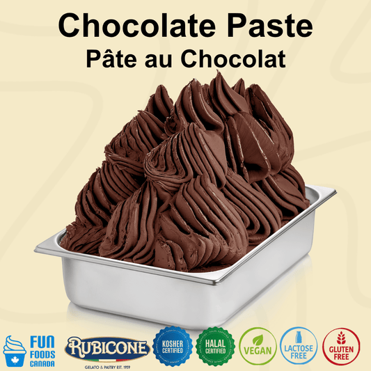 Pâte au chocolat - Pâtes pour gelato - Seau de 3 kg - Rubicone Canada - Livraison gratuite au Canada pour les commandes de plus de 199 CAD