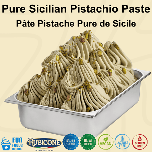 Pâte de pistache Pure Sicile (couleur naturelle) - Pâtes à Glace - Seau 3 KG - Rubicone Canada - Expédition gratuite au Canada pour les commandes de plus de 199 CAD