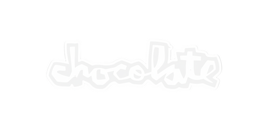 Chocolate 'Big Logo' Sticker - White