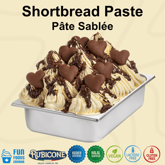 Pâte de Biscuit Sablé au Beurre - Pâtes pour Gelato - Seau de 3 KG - Biscuit Gringo - Rubicone Canada - Livraison gratuite partout au Canada pour les commandes de plus de 199 CAD