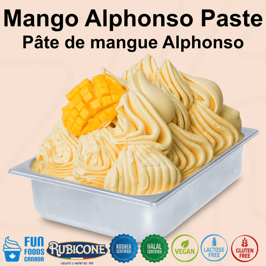 Pâte de mangue Alphonso - Pâtes de fruits pour glaces artisanales - Seau de 3 KG - Rubicone Canada - Livraison gratuite au Canada pour toute commande de plus de 199 CAD