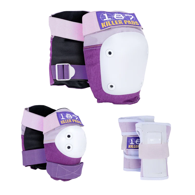 187 Killer Pads 'Six Pack' Protective Gear - Purple (KIDS)
