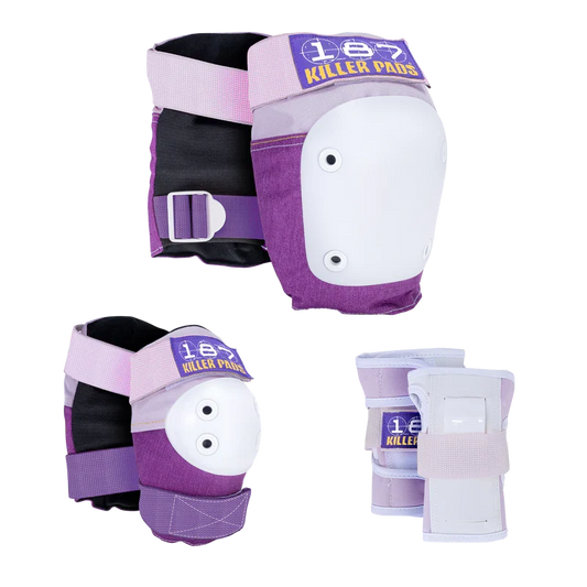 187 Killer Pads 'Six Pack' Protective Gear - Purple (KIDS)